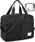 40x30x15cm Personal Item Travel Bag 16x12x6 Under-seat Carry on Bags for Airplanes 20L Expandable 30L Lightweight Duffle Bag Weekender Bags with Wet Pocket for Gym Overnight Hospital Black