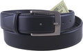 Thomas Bates Mens Deerfield Leather Money Belt Travel Zipper Pocket