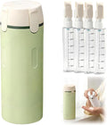 4 in 1 Travel Dispenser Bottle Leakproof Refillable Travel Bottles for Toiletries Portable Size Containers for Shampoo Lotion Cosmetics Travel Essentials for Women Men (Green)