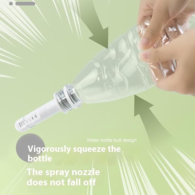 Portable Bidet Sprayer, Adjustable Water Flow, Handheld, Powerful Spray, Fits Bottleneck 21-25mm Water Bottles - Ideal for Women & Children - ABS Material
