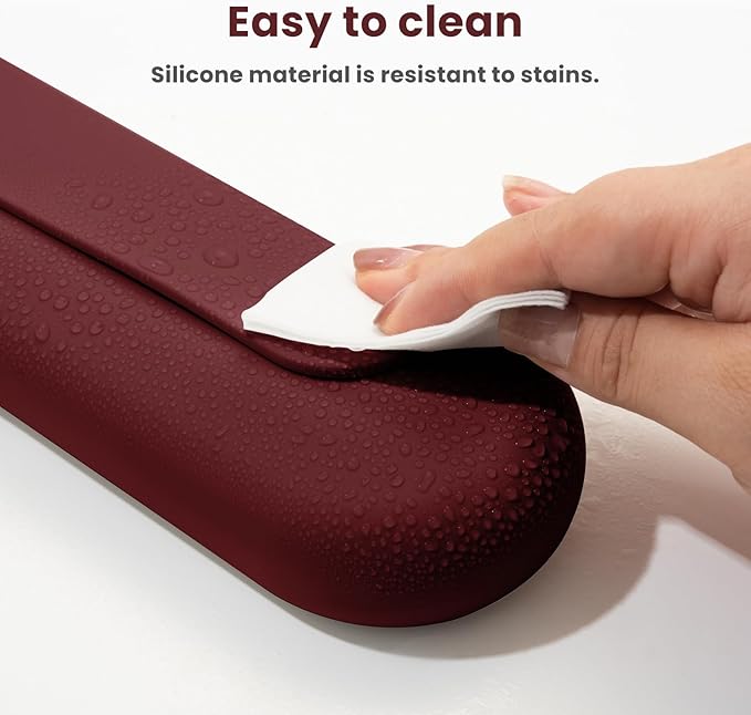 Silicone Electric Toothbrush Travel Case, Manual Toothbrush Travel Cover for Men and Women,Toothbrush Holder for Travel,Gym and More, Fits Most Manual and Electric Toothbrushes - Burgundy