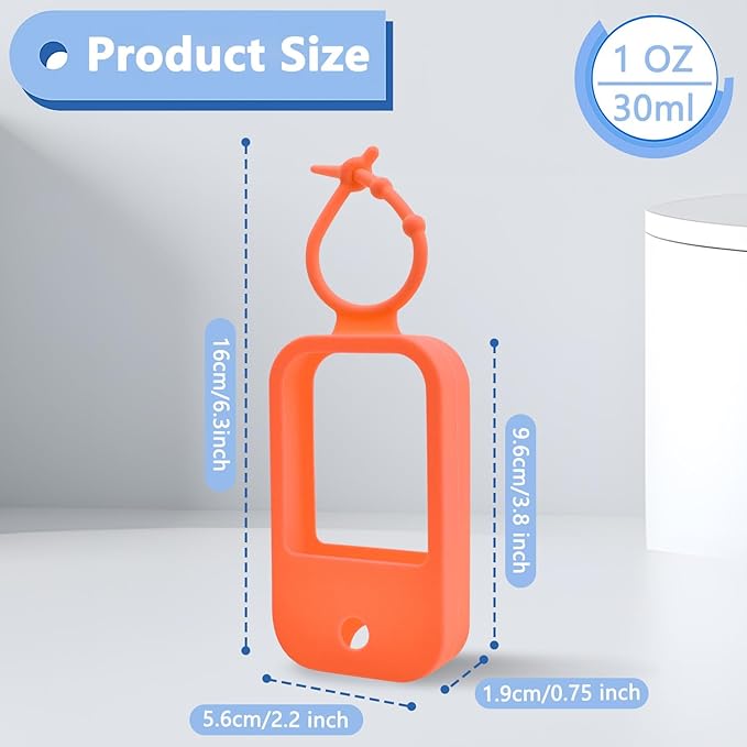 Silicone Case Compatible with Touchland Hand Sanitizer Spray (Fit for 1 FL OZ) Hand Sanitizer Holder Protective Case