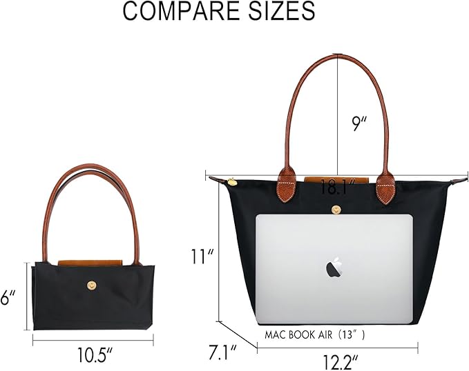 Work Tote Bag For Women: For 13-15" Laptop Foldable - For Office Professionals College Students - Commute Travel