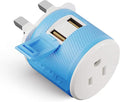 OREI UK, Ireland, Dubai Travel Plug Adapter with Dual USB - USA Input - Type G - (U2U-7), Will Work with Cell Phones, Camera, Laptop, Tablets, iPad, iPhone and More