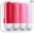 Gemice Travel Bottles for Toiletries Tsa Approved Travel Size Containers BPA Free Leak Proof Tubs Refillable Liquid Travel Accessories for Cometic Shampoo and Lotion Soap