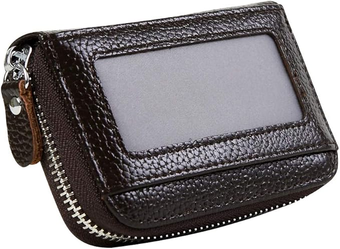 Women's RFID Blocking 12 Slots Credit Card Holder Leather Accordion Wallet