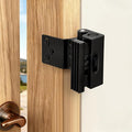 INIRET Adjustable Home Security Door Reinforcement Lock，Heavy Duty Zinc Alloy Door Lock,Childproof Safety Door Lock，Security Device for Enhanced Safety,Prevents Unauthorized Entry (1, Black)