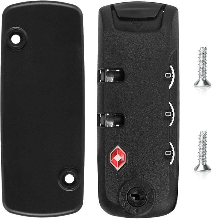 2-Pack TSA Locks for Luggage, Luggage Locks TSA Approved, Small Travel Combination Lock for Luggage Bag Backpack Baggage Suitcase, Black EA345W