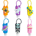 6Pcs Travel Size Kids Empty Hand Sanitizer Bottles with Keychain Holder Detachable Silicone Protective Case 30ml Plastic Travel Bottles Leak Proof Refillable Containers - Space
