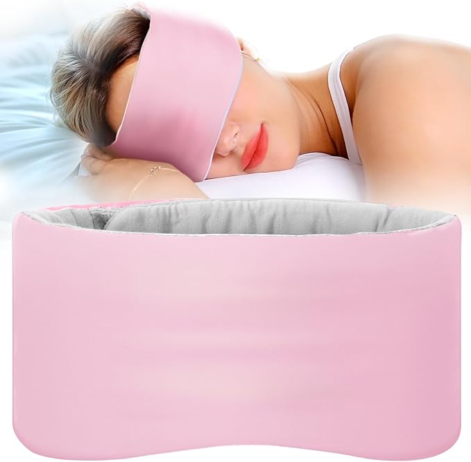 SARISUN Sleep Mask, Eye Mask for Sleeping, Upgraded Blackout Eye Cover for Women Men, Wider Adjustable Strap for Side Sleeper, Travel, Nap, Yoga, Ultra-Soft, Relief Eye, Pink
