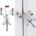 Portable Door Lock Home Security Hotel Door Locks (Silver Wing)