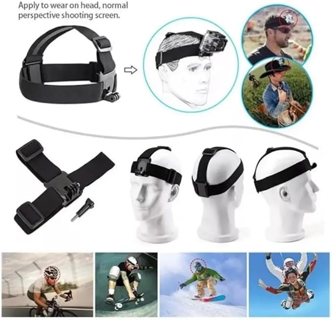 7Pcs Camera Mobile Phone Accessories Kit,Phone Chest Mount Harness for All iPhones,Stable Secure Hands Free for Filming Video Tools,POV/VLOG, Fishing,Biking Body Camera Mount for All GoPro