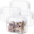 PACKISM TSA Approved Toiletry Bag 4 Medium - Quart Size Clear Makeup Bag for Carry On, Airport Security Compliant Clear Travel bag for Toiletries with Reinforced Seams, White