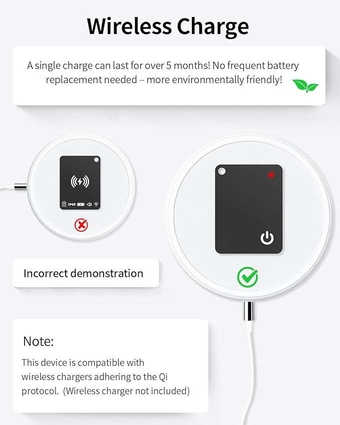 Wallet Tracker Card Works with Apple Find My (iOS Only), Rechargeable Air Tracker Tag Smart Card, Item Finders for Key, Wallet, Luggage, Backpack, Suitcases, Passport et (1 Pack Black)