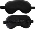 Silk Sleeping Mask, Silk Eye Mask with Adjustable Strap, Sleeping Aid Blindfold for Nap, Sleep Mask for Women to Full Night's Sleep, Travel and Nap(1 Pack,Black)
