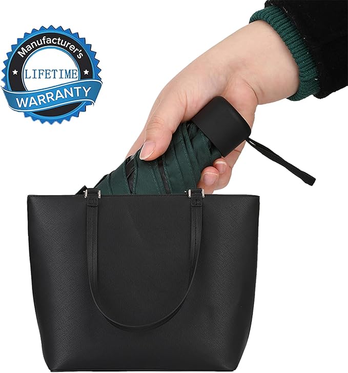 GAOYAING Small Mini Umbrella with Case Light Compact Design Perfect for Travel Lightweight Portable Parasol Outdoor Sun&Rain Umbrellas 34 Inches