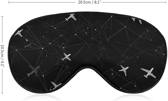 Airplane Plane Sleep Mask Adjustable Blackout Night Eye Cover for Travel Work