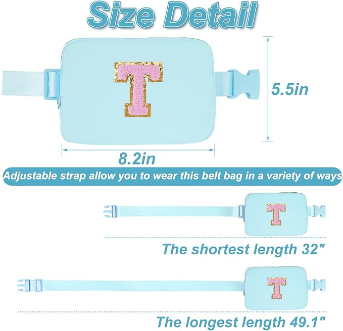 Uygafly Birthday Gifts for 4 5 6 7 8 9 10 11 12 13 Year Old Girls,Graduation Gifts for Teens Kids Daughter Sister Her,Fanny Pack Crossbody Bag Belt Bag Cute Trendy Stuff | Blue,T