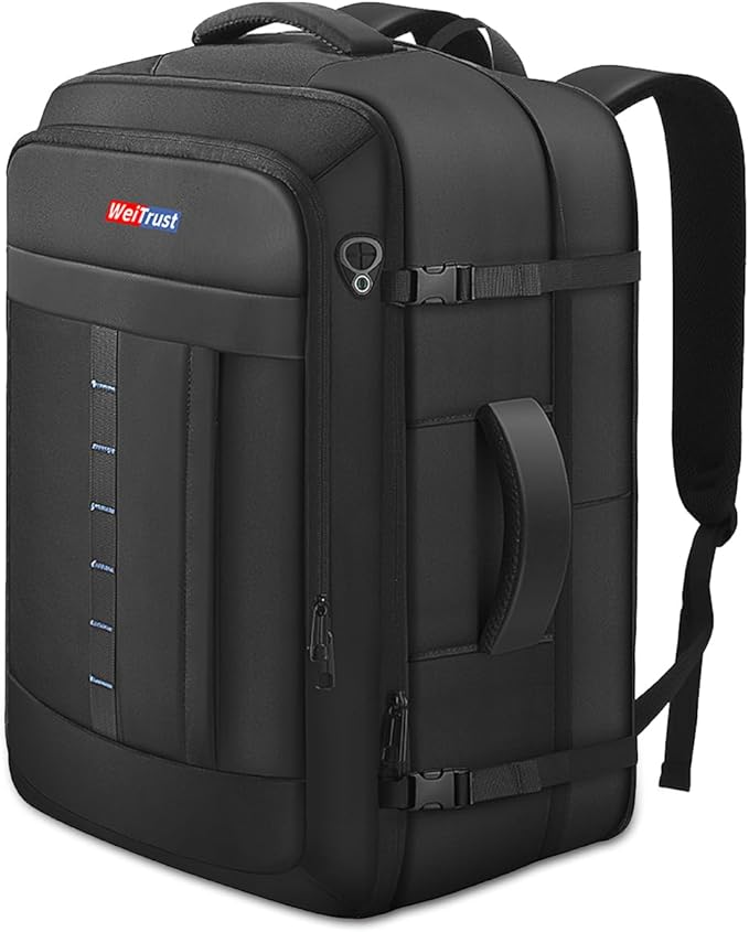 Travel Laptop Backpack, 50-60L Large Expandable Suitcase-Style Backpack for Business & Daily Travel, Carry-On Friendly with Side Water Bottle Pockets, Fits 18-Inch Laptops