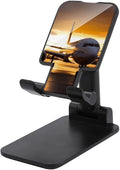 Adjustable Cell Phone Stand for Desk Foldable Mobile Airplane Phone Holder Cradle Dock Fit 4.0-8.0 Inch Smartphones Portable Travel Essentials Office Desktop Accessories Decor