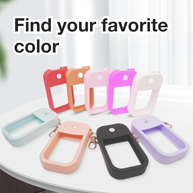 1 PC Soft Silicone Case for Touchland Power Mist (1FL. OZ./30 mL), Protective and Stylish Case with Keychain Compatible with Touchland Hand Sanitizer Spray (Nude)