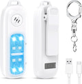 AMIR Personal Safety Alarm for Women, Rechargeable Clip On Flashlight, 130 dB Safe Sound Personal Alarm with Strobe Lights, Running Lights for Runners, 4 Light Modes