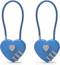 3 Digit Combination Lock, Combo Cable Lock with Code, Small Padlock Combination with Cable, for Luggage, Suitcase, Gym Locker, Backpack Bag Zipper, Cabinet, Mailbox, Outdoor Fence Gate