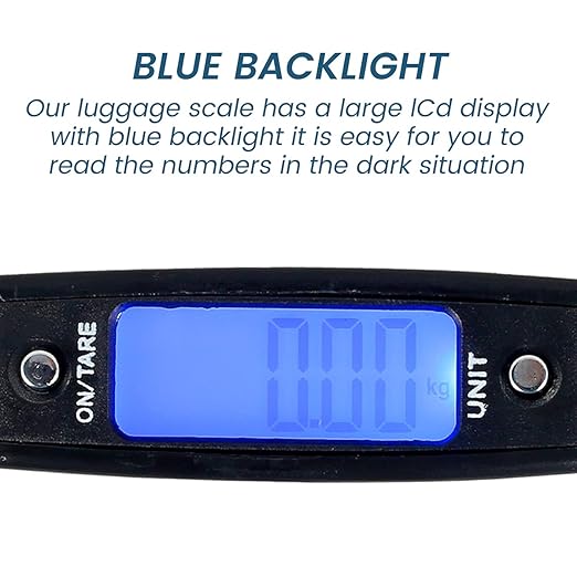 Digital Luggage Scale, 110lb Electronic Hanging Scale With Backlight Display for Travel, Portable Handheld Suitcase Scale With Hook for Outdoor Home Use