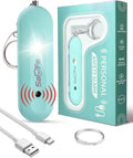 Personal Safety Alarm for Women - Waterproof Rechargeable Security Alarm - 140dB Extra Loud Siren with SOS Strobe Light - Self Defense Keychain for Women Girls Teens Seniors(Blue)