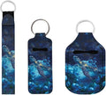 Suobstales 3Pcs Travel Bottles Keychain Holder Set,Travel Bottle Sleeves+Neoprene Chapstick Holders+Lanyard Keychain