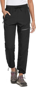 baleaf Women's Hiking Pants Quick Dry Lightweight Water Resistant Elastic Waist Cargo Pants for All Seasons