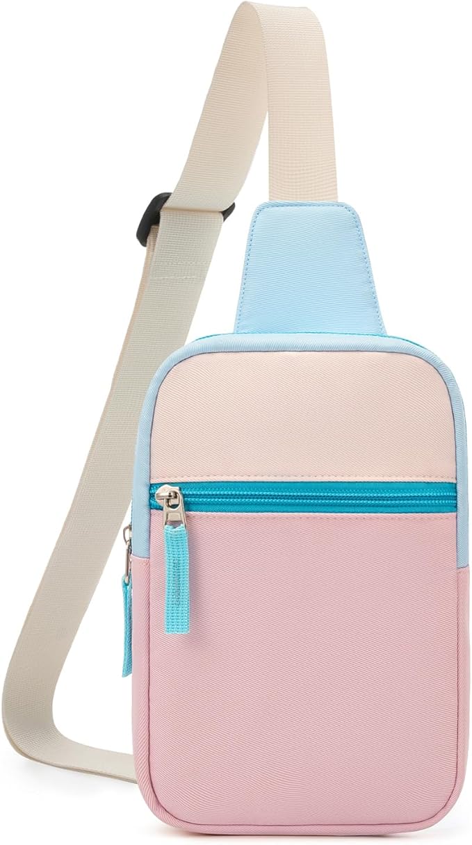 Graduation Mothers Day Gifts for Daughter Teen Girl Her, Fanny Pack Birthday Gifts for 8 9 10 11 12 Year Old Girls, Preppy Crossbody Bag, Adjustable Sling Bag Purse Trendy Stuff Kids Travel Essential