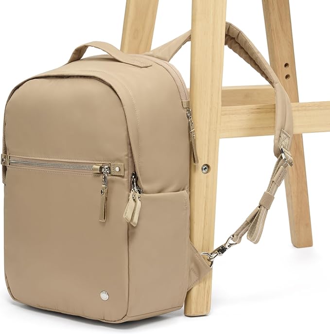 Pacsafe W 10L Anti Theft Backpack, Taupe