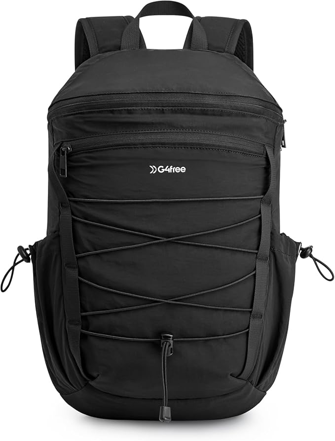 G4Free Hiking Backpack for Women Men 20L Lightweight Travel Backpacks Daypack Outdoor Daily Camping, Black