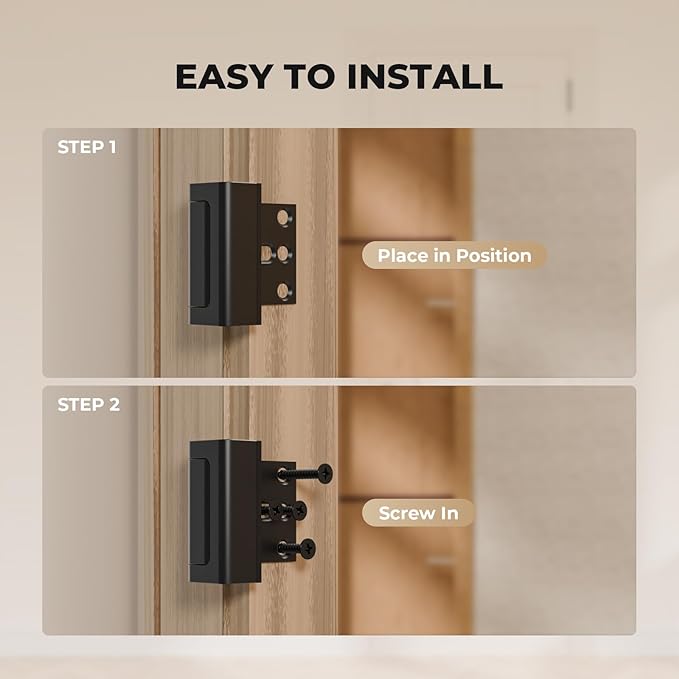 5 Pack Home Security Door Reinforcement Lock, Childproof Safety Door Lock Latch Stopper, Removable Screw-Mounted, Prevent Home Unauthorized Entry, Aluminum Construction, Withstands 800 lbs