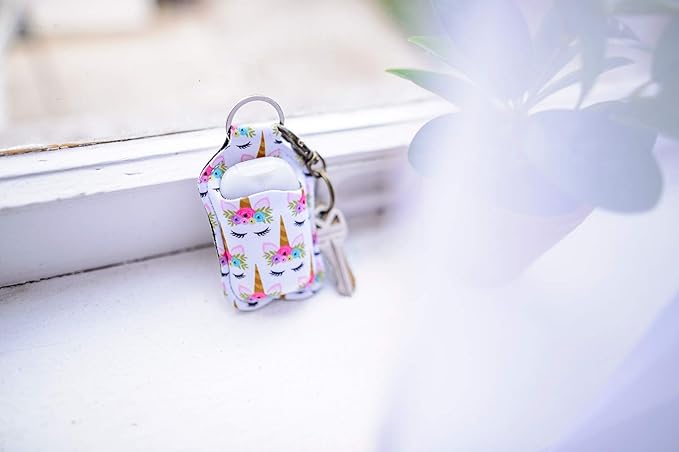 Daisy Lane Hand Sanitizer Holder for Backpack Kids Travel Size Baseball Softball Keychain