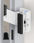 Portable Door Lock for Travel, Adjustable No Drilling Door Reinforcement Lock, Extra Latch Stopper for Hotel Room, Home Apartment, Inward Swing Door - Family & Travelers Security (White-1PC)