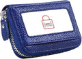 Women's RFID Blocking 12 Slots Credit Card Holder Leather Accordion Wallet