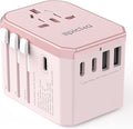 EPICKA Universal Travel Adapter GaN 45W, European Travel Plug Adapter with PD&QC Fast Charging(2 USB-A & 3 USB-C Ports) - Worldwide Travel Essentials, International Power Adapter for UK/US/AU