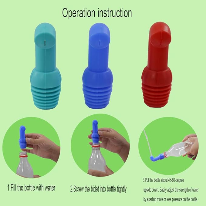 Portable Bidet, Travel Bidet, Handheld Shattaf Bidet for Postpartum Perineal Care, Baby Cleaning, Anus, Hemorrhoids, Personal Hygiene, Outdoor, Camping, Driver (red(color 3))