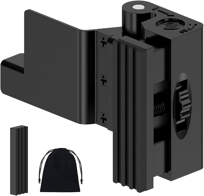 Upgraded Portable Security Door Reinforcement Lock - No Drilling Flip Lock Latch Prevents Unauthorized Entry Fits Inward-Opening Doors, Apartment, Hotel, Travel (Black-1 Pc)