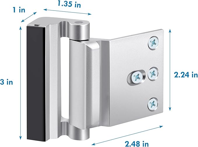 Door Reinforcement Lock for Home Security (800 lbs) – Child Proof Door Lock for Kids Safety, Door Safety Locks from Inside for Inward Swinging Doors, Quick Install, Ideal for Families & Solo Residents