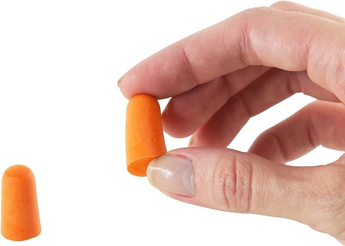 ATERET Earplugs 100 Pairs I 32db Noise Cancelling Soft Disposable Corded Ear Plugs I Safety Hearing Protection for Travel Concert Hunting Shooting Range Work Construction
