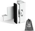 Portable Door Lock for Home/Hotel Security, Apartment Bedroom No Drill Reinforcement Lock, Extra Lock for Travel, Flip Lock (White, 1 Pack)