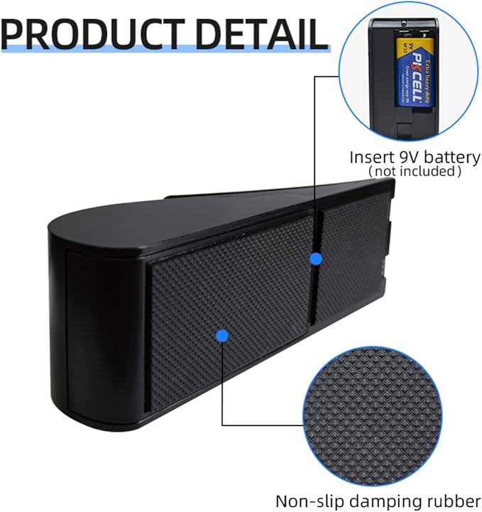 Portable Door Stopper Security Alarm with 120 dB Siren, Door Stopper for Travel/Home/Apartment/Hotel