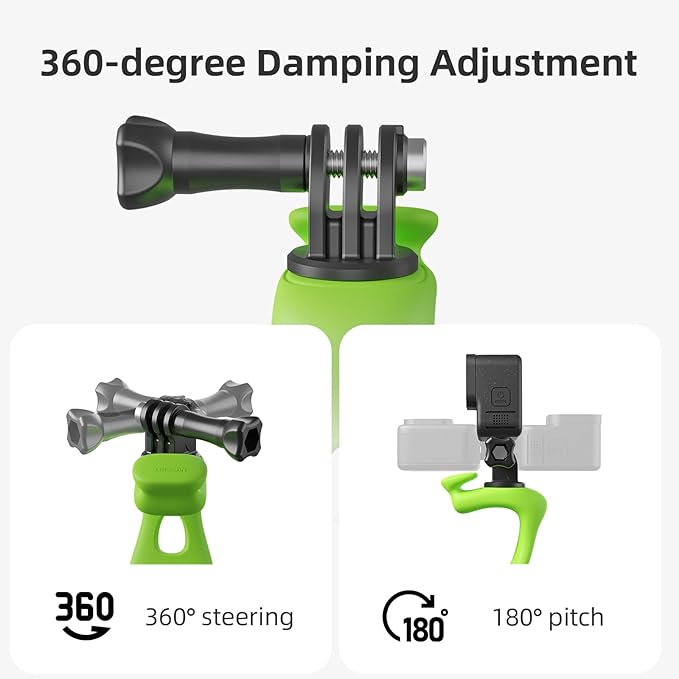 TELESIN Camera 360 Strap Mount Flexible Wrap Band Bike Motorcycle Handlebar Tube Roll Bar Stick Pole Ski Pole Mount for DJI Osmo Pocket 4, DJI Action/Osmo 360/Osmo Nano,Go Pro Hero,Akaso,Insta360