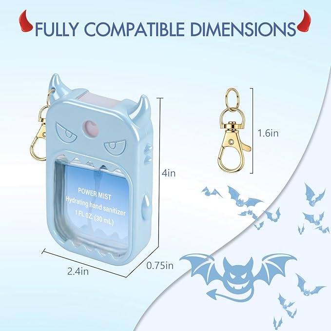 JAMIEWIN Spray Hand Sanitizer Case Compatible with Touchland Hand Sanitizer 1fl. Oz. Monster Silicone Case Holder Accessory