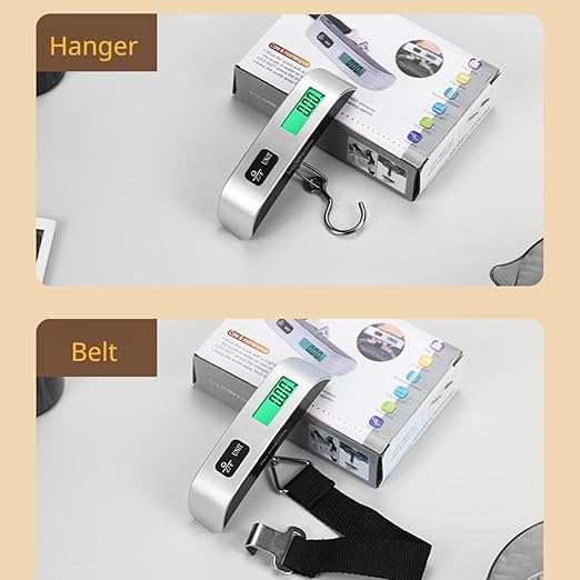 Luggage Scale Portable Digital Handheld Baggage Scale for Travel Suitcase Weight Scale with Rubber Paint 110 Pounds Battery Included (1,Belt)