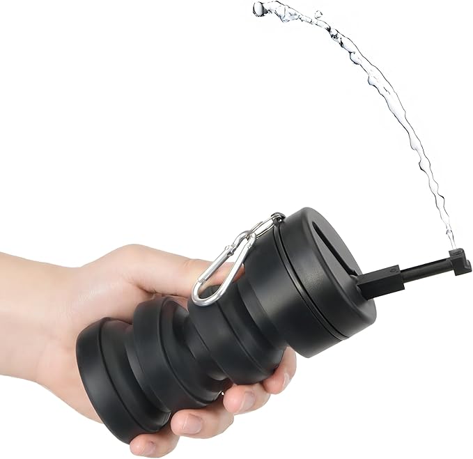 Portable Bidet for Travel, Collapsible Design, Refreshing Clean for Outdoors, Camping & Travel, Black