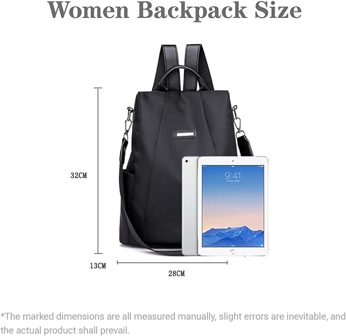 Women Backpacks Anti-Theft Ladies Backpack Purse, Women's Fashion Backpack Shoulder Bag with Replaceable Strap (Casual, Black)